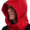 MOE zero waste wear recycled wool hoodie scarlet red Idja