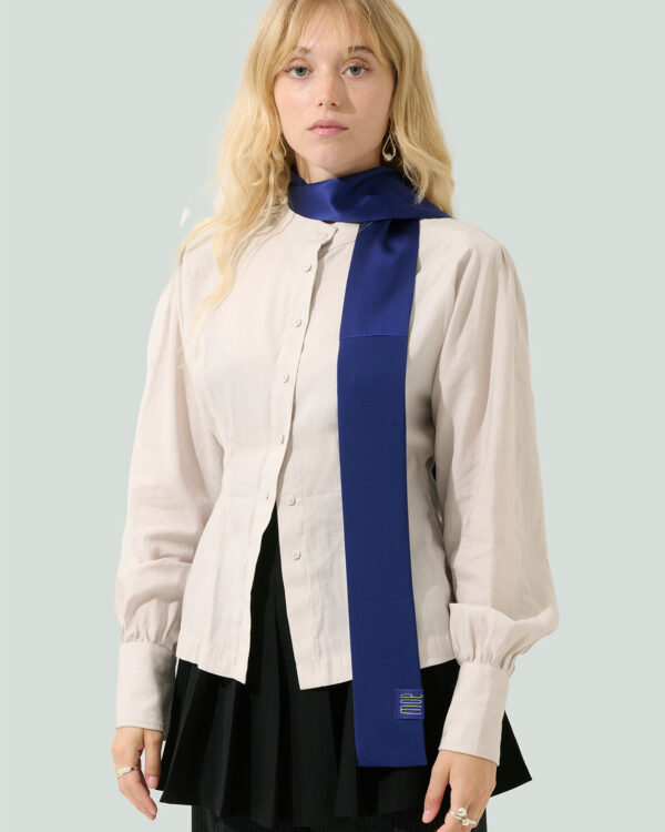 silk scarf, indigo blue