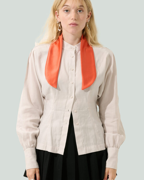 MOE zero waste wear: silk scarf.63 saffron orange