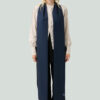 MOE zero waste wear: wool scarf.11, jeans blue