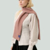 MOE zero waste wear: wool scarf, rose pink